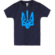Дитяча футболка з гербом України (Стилізований під фарбу)