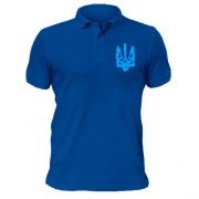 Чоловіча футболка-поло з гербом України (Стилізований під фарбу)
