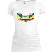 Женская удлиненная футболка Моя Украина