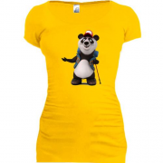 Подовжена футболка Панда-турист