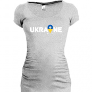 Подовжена футболка з принтом Локація Україна