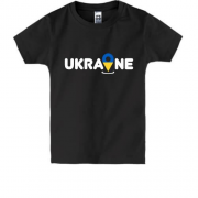 Дитяча футболка з принтом Локація Україна