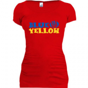 Подовжена футболка з патріотичним принтом Blue Yellow