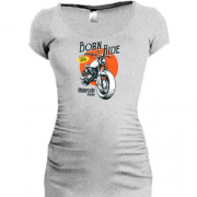 Подовжена футболка з вінтажним мото Born to Ride