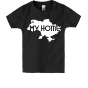 Дитяча футболка з мапою My HOME