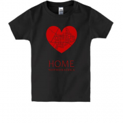 Детская футболка с сердцем Home Чернобаевка