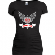 Женская удлиненная футболка Rammstein герб