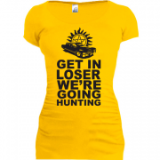 Женская удлиненная футболка Going hunting