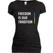 Подовжена футболка Freedom is our tradition