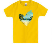 Дитяча футболка з принтом Океан у серці