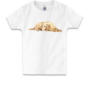 Детская футболка со ждущим псом