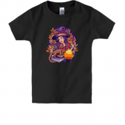 Детская футболка Красивая ведьма с лисой