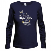 Жіночий лонгслів з метеликами Beautiful
