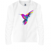 Детская футболка с длинным рукавом с радужной колибри