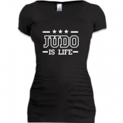 Женская удлиненная футболка Judo is life