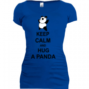 Женская удлиненная футболка hug panda