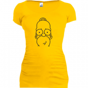 Женская удлиненная футболка Simpson