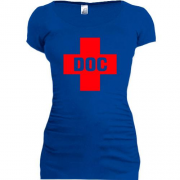 Подовжена футболка з червоним хрестом DOC