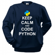 Свитшот Keep calm and code python
