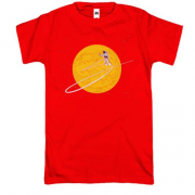 Футболка Космонавт на фоне луны
