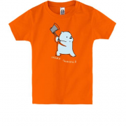 Детская футболка с ведмеженком Скажи паляниця