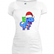 Подовжена футболка з динозавром у шапці Санти