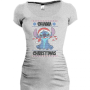 Подовжена футболка зі Стічем Ohana Christmas