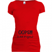 Женская удлиненная футболка OOPS!