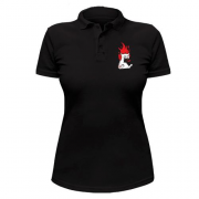 Жіноча футболка-поло Палаючий кіт