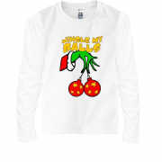 Детская футболка с длинным рукавом с новогодними шарами jingle m