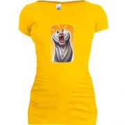 Подовжена футболка з мультяшним тигром