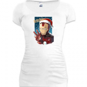 Подовжена футболка з різдвяною Залізною людиною