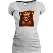Подовжена футболка з мавпою у стилі cartoon