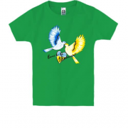 Детская футболка с голубями мира born to be Ukranian