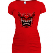 Подовжена футболка з маскою диявола