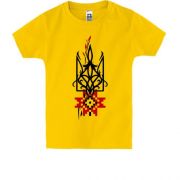 Дитяча футболка з арнаментом Герб України