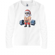 Детская футболка с длинным рукавом Железый Санта