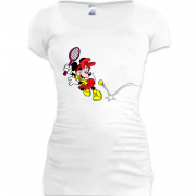 Женская удлиненная футболка Minie Mouse теннис