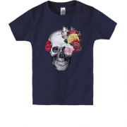 Детская футболка Розы из черепа