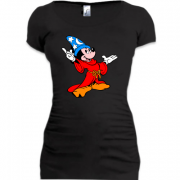 Женская удлиненная футболка Микки Маус звездочет