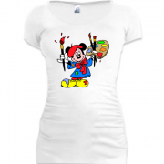 Женская удлиненная футболка Мики художник