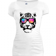 Подовжена футболка Тигр в окулярах