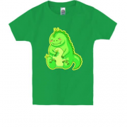 Детская футболка с добрым зелёным драконом