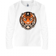 Детская футболка с длинным рукавом Тигр с иероглифом