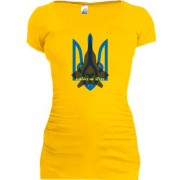 Подовжена футболка з тризубом Ghost of Kyiv