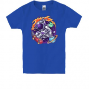 Детская футболка Космонавт - скейтер