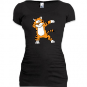 Подовжена футболка Танцуючий тигр
