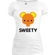 Женская удлиненная футболка SWEETY