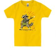 Детская футболка с Херсонским енотом - пулемётчиком
