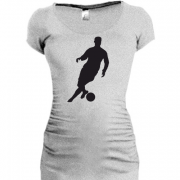 Женская удлиненная футболка Футболист